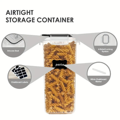 24Pcs Food Storage Containers 12 Boxes 12 Lids Airtight Pantry Organizer Kitchen Accessories Gadgets Tools Home Flour Sugar