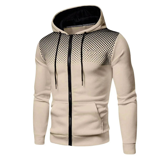 Autumn and Winter New European and American Solid Color Fleece Sweater Pants Men's Casual Zipper Sports Hat Set