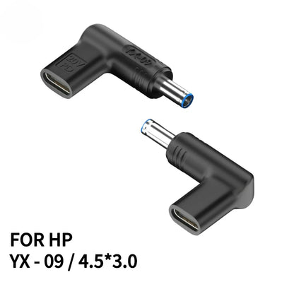 20V100W Laptop Power Adapter Connector DC Plug USB Type C Female to DC Male Jack Converter for Hp Dell Asus Acer Lenovo Notebook