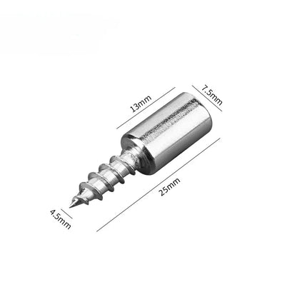 1/16Set with Rubber Sleeve Laminate Cross Self-tapping Screw Support  Wardrobe Cabinet Glass Hard Nonslip Partition Nail