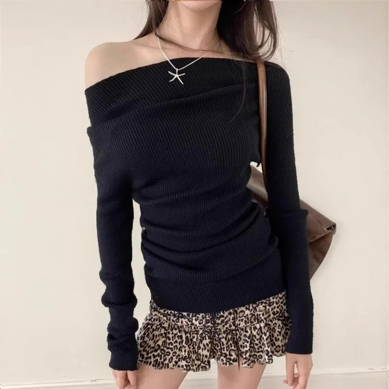 Fall Leopard Print Mini Skirt Retro American Style Drawstring Waist A Line Skirt for Women