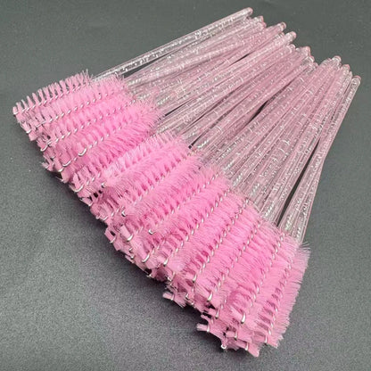 Disposable Crystal Eyelashes Brush Comb 50Pcs Eye Lashes Extension Mascara Wands Makeup Professional Makeup Beauty Tool
