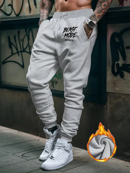 Autumn Winter Running Joggers Sweatpants Sport Casual Trousers Fitness Gym Breathable Pants 2024 Number Printed Men's Pants New