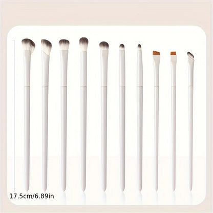 5/6/8/10pcs Natural Eye Makeup Brushes Set Detail Eyeshadow Brush Makeup Brush White Ultra Soft Eyeshadow Eyeliner Makeup Tool