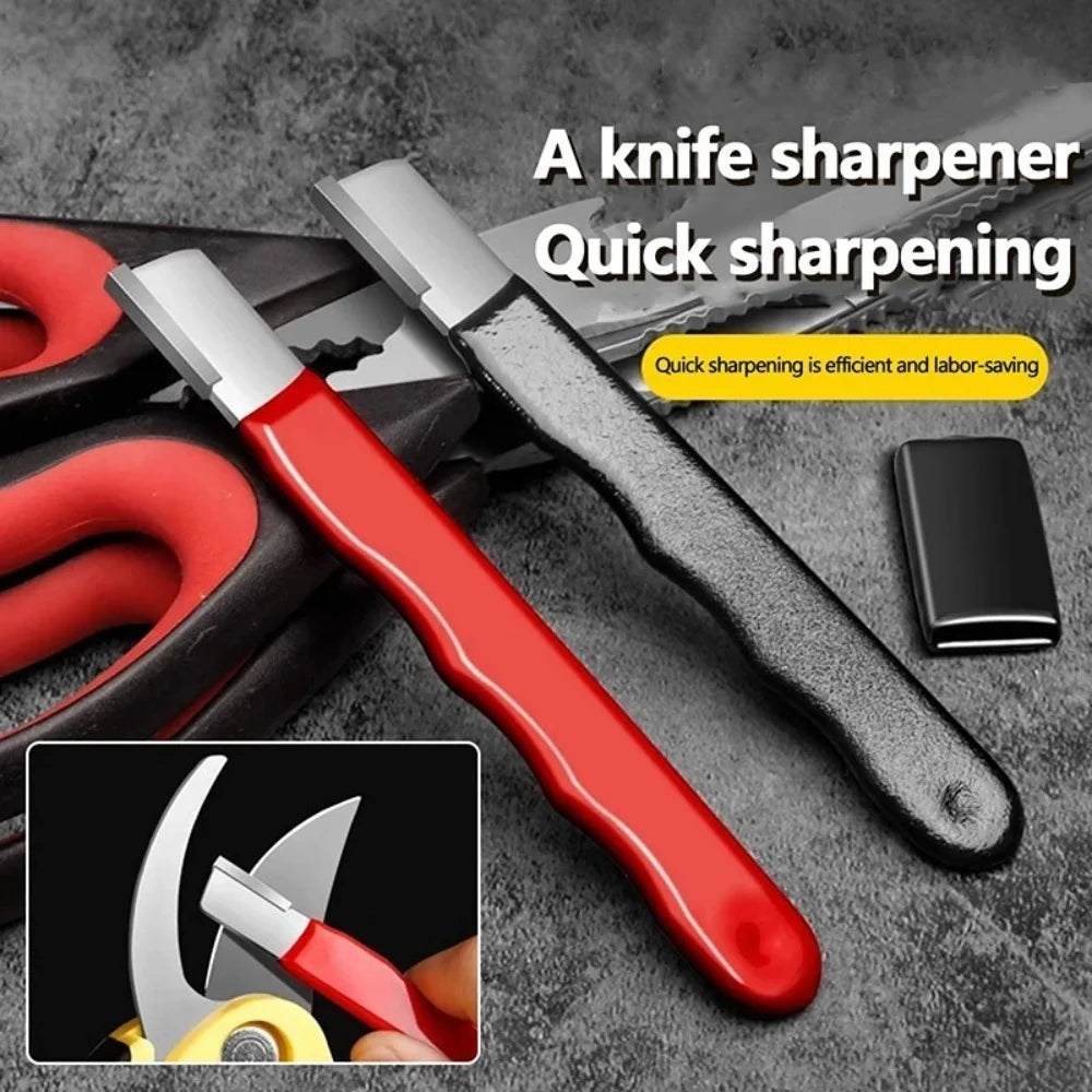 Tungsten Diamond Ceramic Sharpening Stone Professional Knife Scissor Sharpener for Kitchen Garden All Blades Shears Cutting Tool