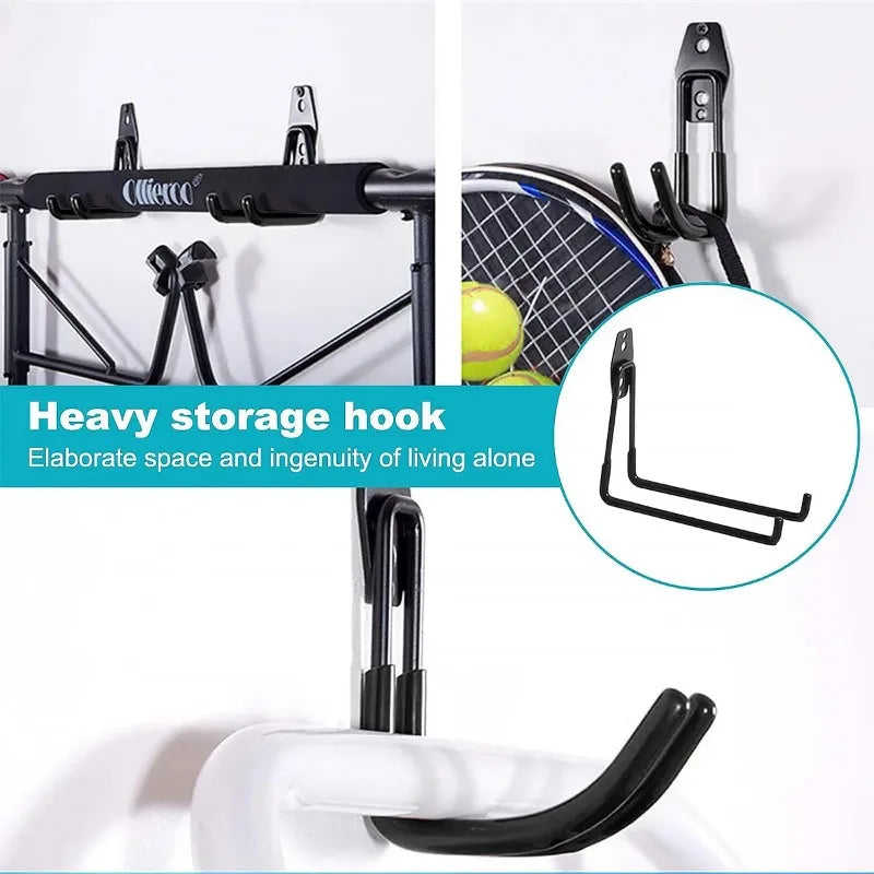 Heavy Duty Garage Storage Utility Hooks Wall Mount Hanging Tool Organizer for Garden Tools Efficient Space Solution