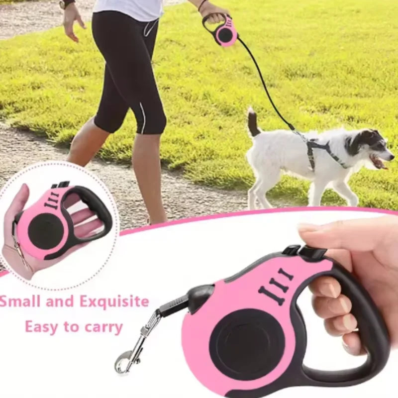 Automatic Retractable Dog Leash for Small Dogs And Cats Durable Nylon Lead with Traction Rope for Outdoor Travel Walking  Hiking
