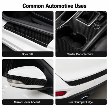 1m-10m 3D Carbon Fiber Anti Collision Film Car Door Edge Guards Door Sill Protector Waterproof Scratch Cover Strip Stickers Tape