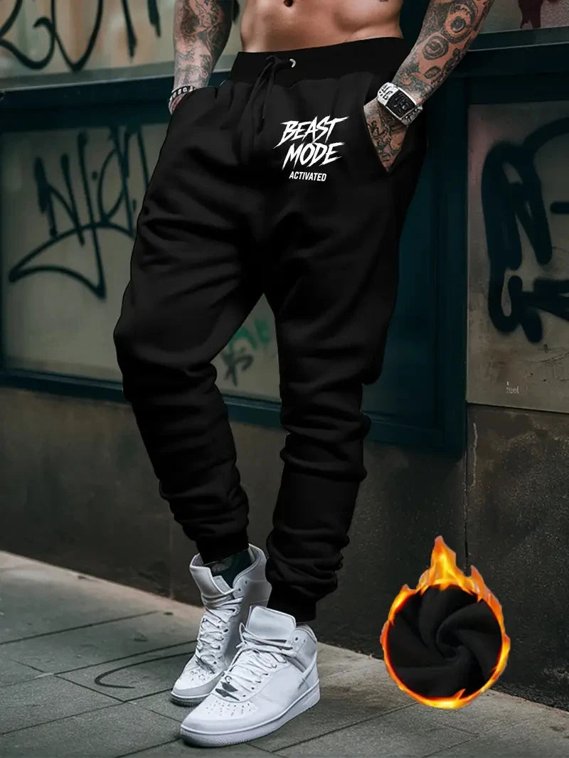 Autumn Winter Running Joggers Sweatpants Sport Casual Trousers Fitness Gym Breathable Pants 2024 Number Printed Men's Pants New