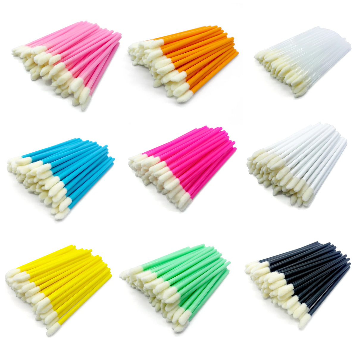 50pcs Disposable Lip Brushes Eyelash Applicator Mascara Wands Brush Lipstickers Wands  Makeup Tools EyelashExtension Supplies