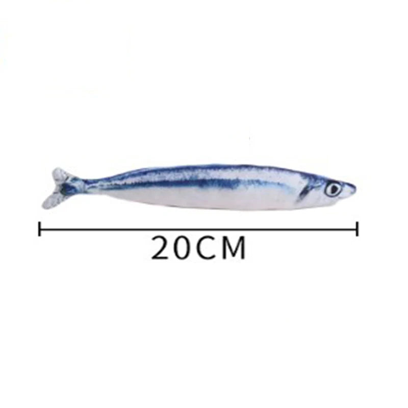 1Pcs/2Pcs Catnip Fish Cat Toys Soft Linen Bite-Resistant Plush Fish Interactive Chew Toys for Indoor Cats Pet Supplies