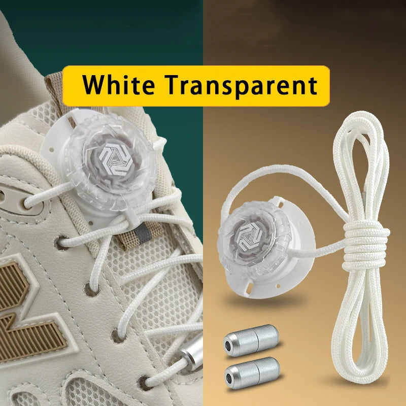 Automatic Shoe Laces No Tie Shoelaces Swivel Buckle Laces Sneakers Thick Rope Shoelace Children Adult Quick Shoe Laces Unisex