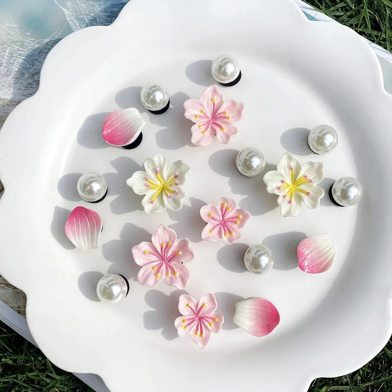 Hot Fashion Shoe Charms for Creative Branches and Flowers Clogs Shoe Buckle Cute Shoe Accessories Decoration for Girls Gift