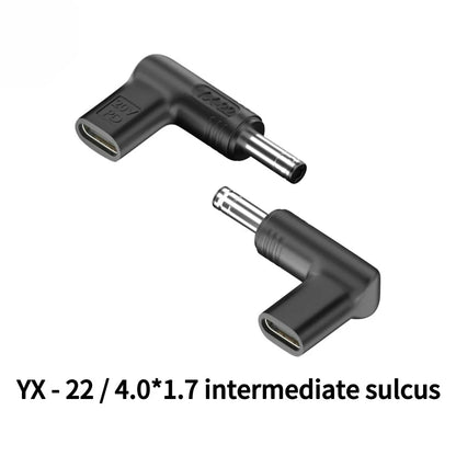 20V100W Laptop Power Adapter Connector DC Plug USB Type C Female to DC Male Jack Converter for Hp Dell Asus Acer Lenovo Notebook