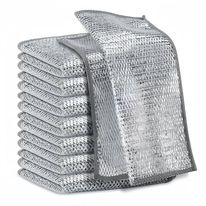 Wholesale Metal Steel Wire Rags Cloth Home Kitchen Pot Pan Dishwashing Double-sided Dishcloth Cleaning Cloths Towel Scrubber Rag
