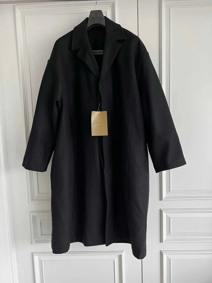 TOP-YAMAMOTO original design black wool coat
