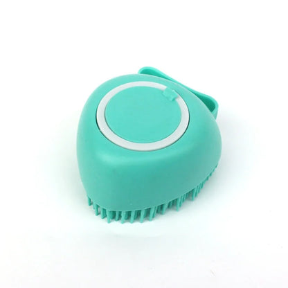 Silicone Dog Bath Massage Gloves Brush Pet Cat Bathroom Cleaning Tool Comb Brush for Dog Can Pour Shampoo Dog Grooming Supplies