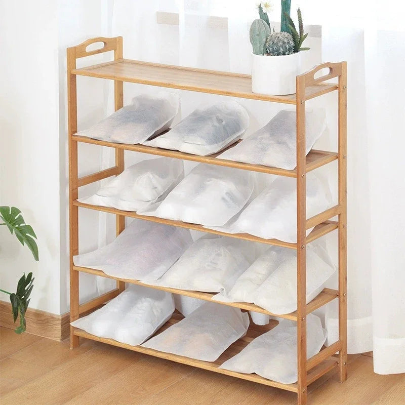 20/30/50Pcs Shoe Dust Covers Set Drawstring Clear Portable Shoe Storage for Sundries Dustproof Shoe Cover Bags Drying Shoes Prot