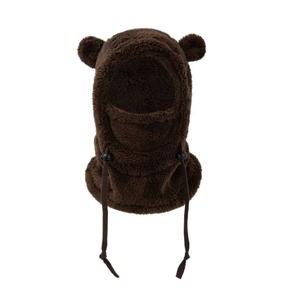 Integrated Cold-proof Hat and Scarf, Winter Cold-proof Ear-protecting and Windproof Face Mask for Boys and Girls Aged 3 To 10
