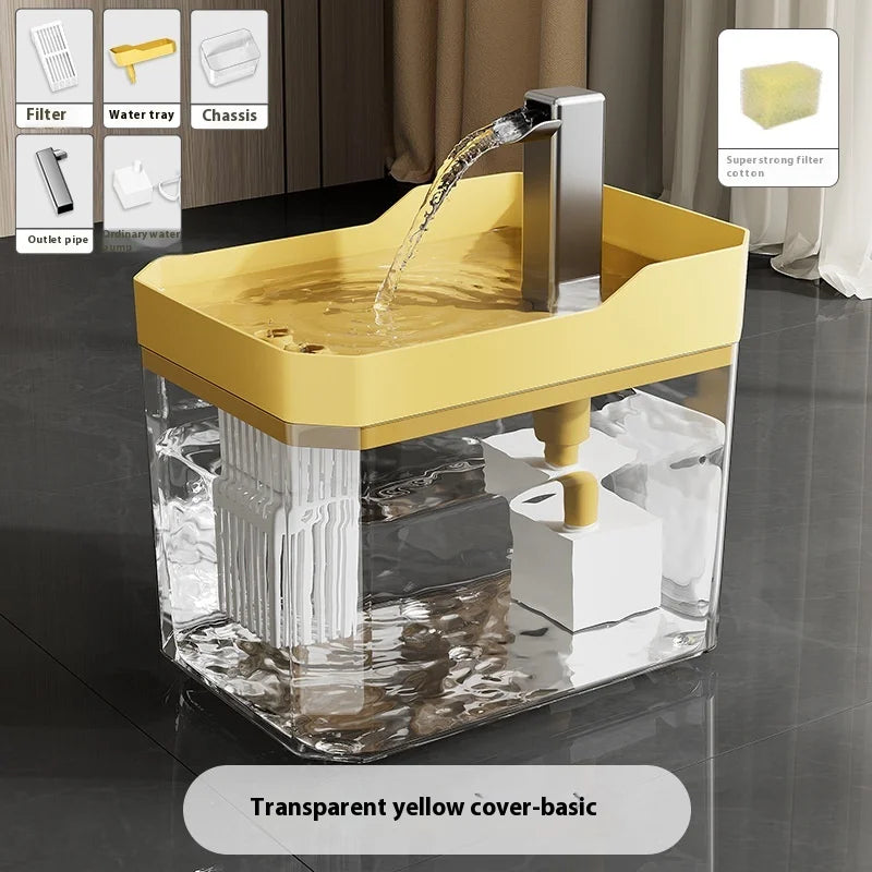 XUSB Automatic Water 1Drinking Fountain Dispenser live water circulation Cat Water Bowl Removable with Pump Water Filter Silent