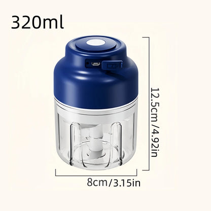 Electric Garlic Mincer 320ml Vegetable Chopper Food Chopper, USB Mini Garlic Mincer, Onion Chopper Portable Small Food Processor