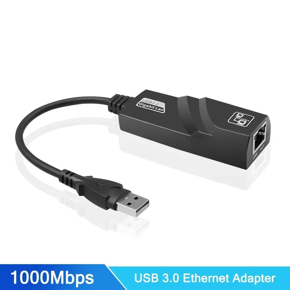 10/100/1000Mbps USB 3.0 Wired USB TypeC To Rj45 Lan Ethernet Adapter RTL8153 Network Card for PC Macbook Windows Laptop
