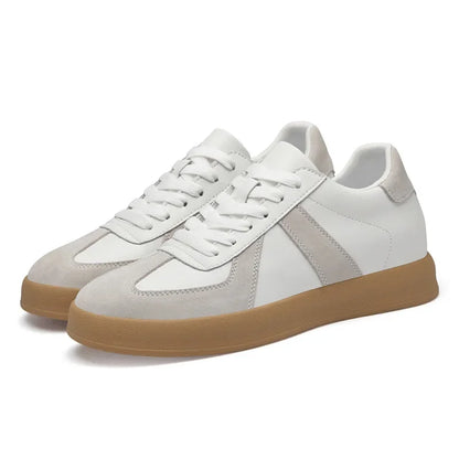 Fall Winter Invisible Heightening Men's Shoes 8cm Leisure Sports Shoes Fashionable Retro Men's Sneakers Breathable Leather