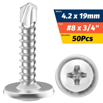 Self-Tapping Sheet Metal Screws   Truss Head High-Strength Quick Tapping Screws Lath to Metal #8 M4.2