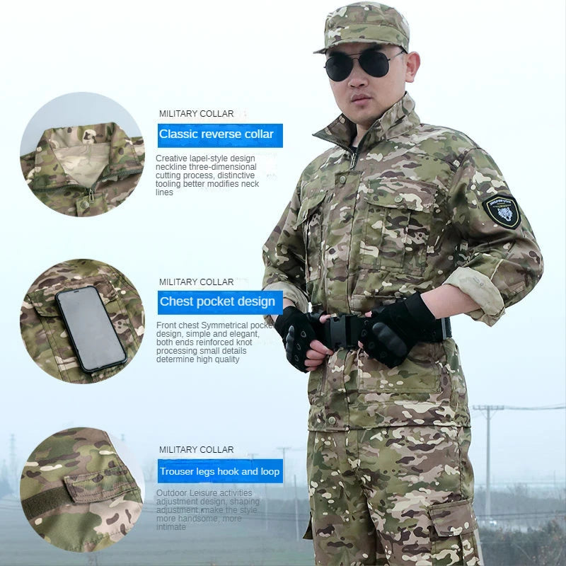 New Product Ruins Camouflage Overalls Suit Male Spring And Autumn Wear-resistant Dirt-resistant Tear-resistant Construction Site