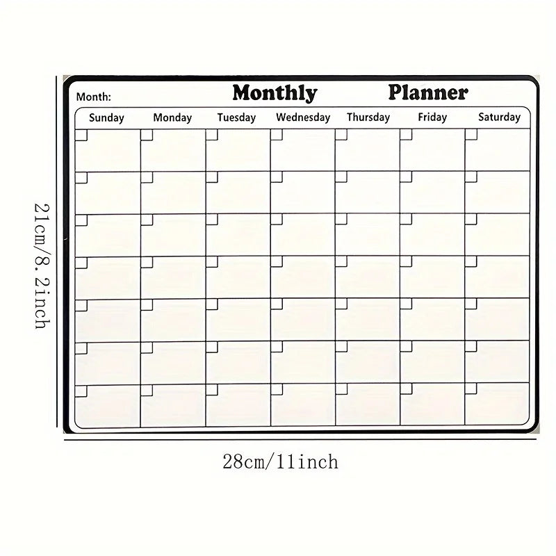 1Pcs Refrigerator Sticker Message Board Magnetic Refrigerator Sticker PVC Creative Writing Board Used To Make Note Week Schedule