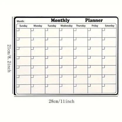 1Pcs Refrigerator Sticker Message Board Magnetic Refrigerator Sticker PVC Creative Writing Board Used To Make Note Week Schedule