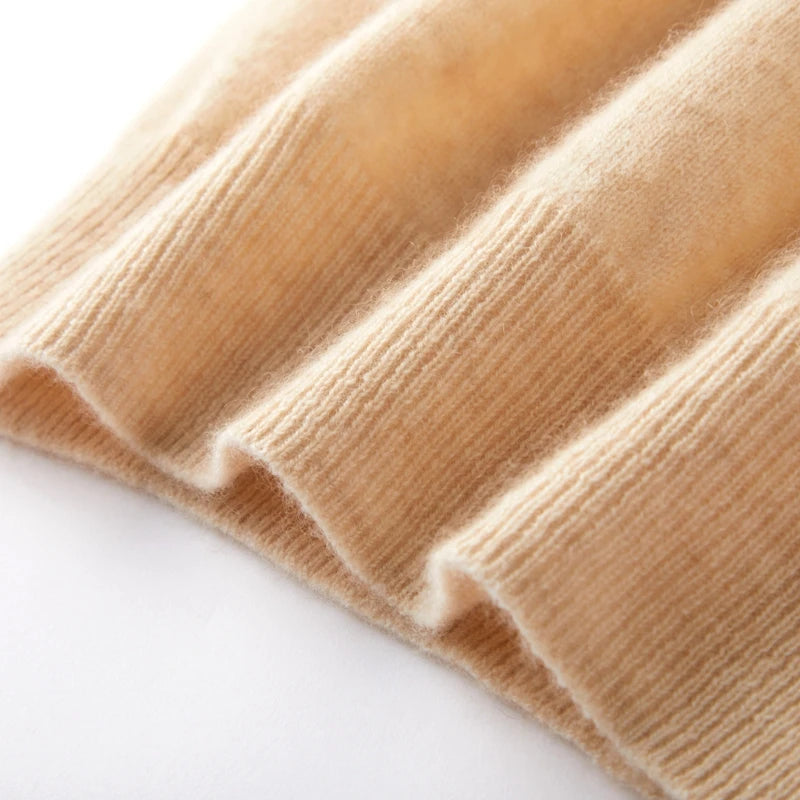 100% Pure Cashmere Women's Sweater V-Neck Long Sleeve Fall Winter Warm Soft Knit Pullover New Knitted Tops Women's Clothing