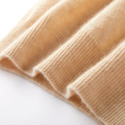 100% Pure Cashmere Women's Sweater V-Neck Long Sleeve Fall Winter Warm Soft Knit Pullover New Knitted Tops Women's Clothing