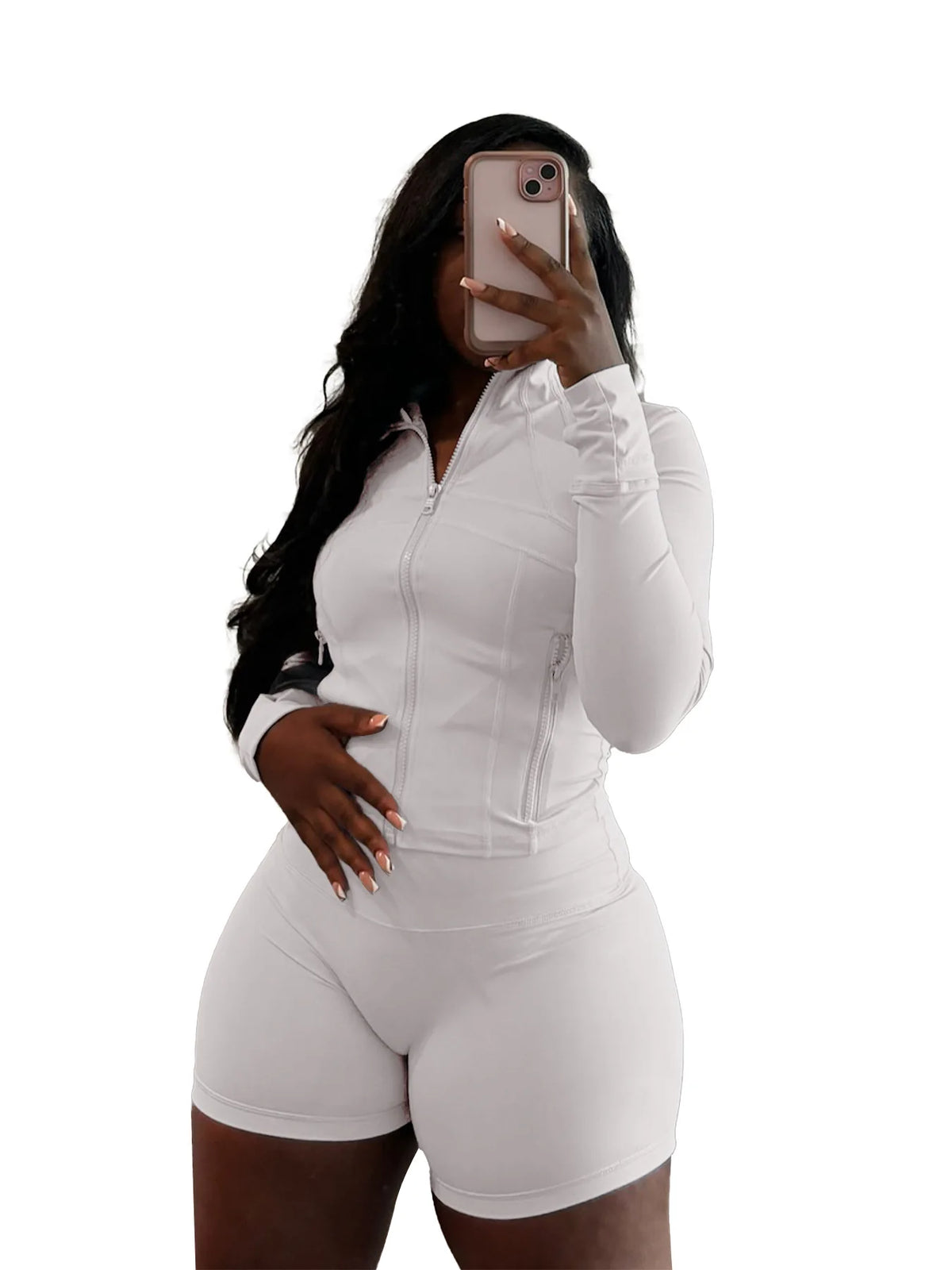 Fall Siold Bodycon Zipper Crop Top Women Tracksuits Sets+Trousers Women Black Gray 2 Two Pieces Matching Leggings Shorts Suits