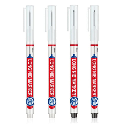 4PCS 20mm Deep Hole Long Nib Multi-Purpose Head Markers for Metal Perforating Pen Woodworking Decoration Art Supplies