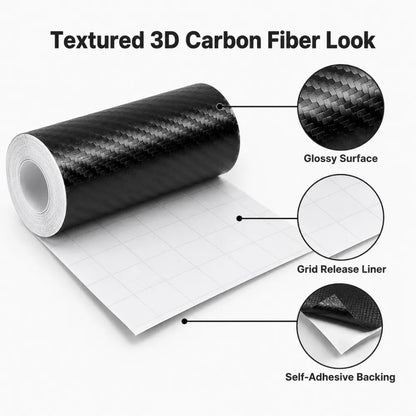 1m-10m 3D Carbon Fiber Anti Collision Film Car Door Edge Guards Door Sill Protector Waterproof Scratch Cover Strip Stickers Tape