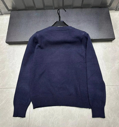 Cartoon Pink Bear Pullover Sweater Fall/Winter New Fashion Casual Long Sleeve Embroidery Knitted Tops For Women