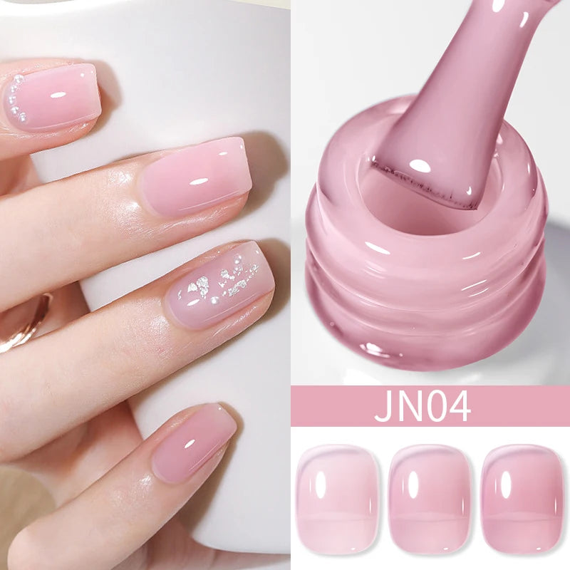 BORN PRETTY 83 Colors 10ml Jelly Nude Gel Nail Polish Autumn Amber Semi Transparent Manicure Soak off UV LED Nails Gel Varnish