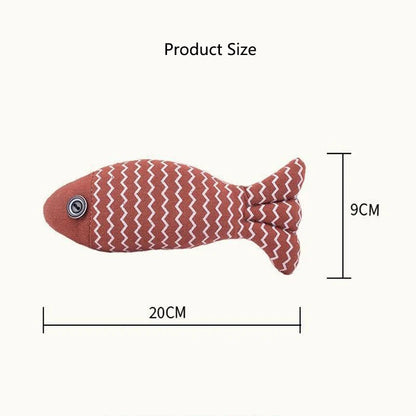 1Pcs/2Pcs Catnip Fish Cat Toys Soft Linen Bite-Resistant Plush Fish Interactive Chew Toys for Indoor Cats Pet Supplies