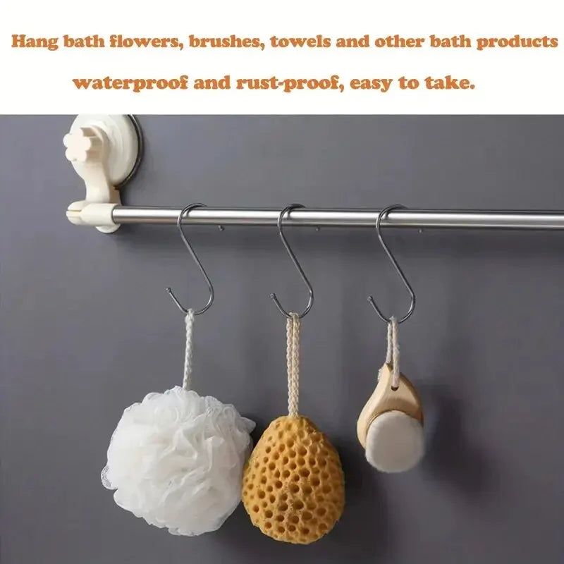 10pcs Stainless Steel S Shaped Hook Kitchen Bathroom Clothing Hooks Multi-functional Metal Hanging Hook